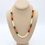 Thumbnail: Vintage Seed Pearl Coral and Jade Necklace