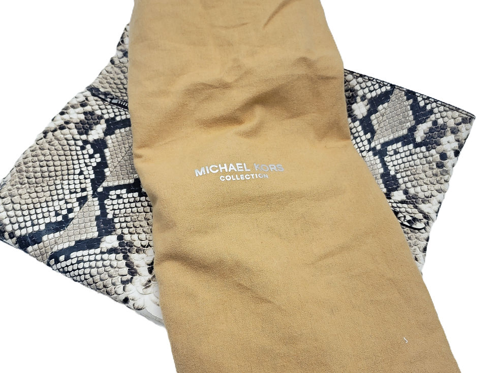 Thumbnail: Michael Kors Collection Snake Clutch dust bag view