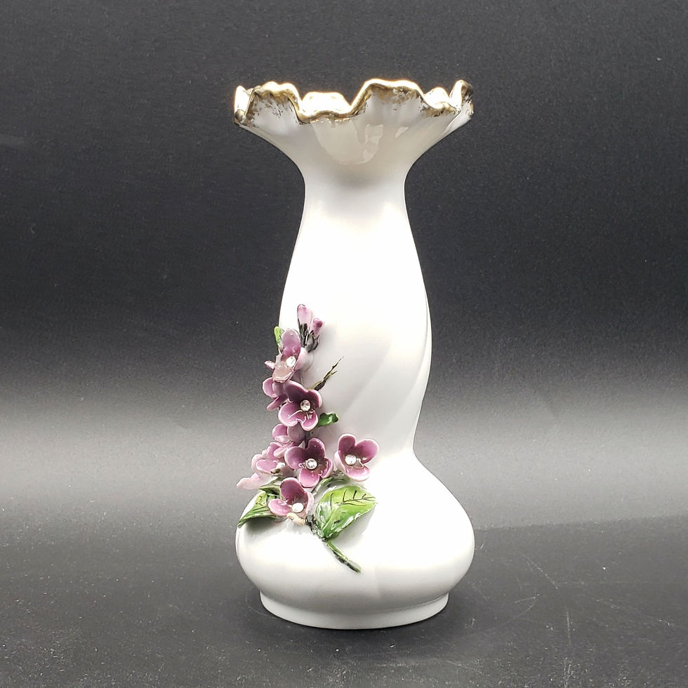 Thumbnail: Vintage Lefton 137 Purple Lilac Bud Vase