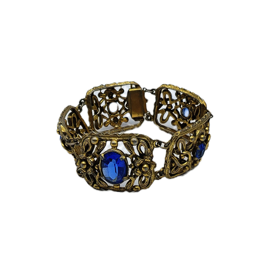 Thumbnail: Vintage Filigree Link Bracelet