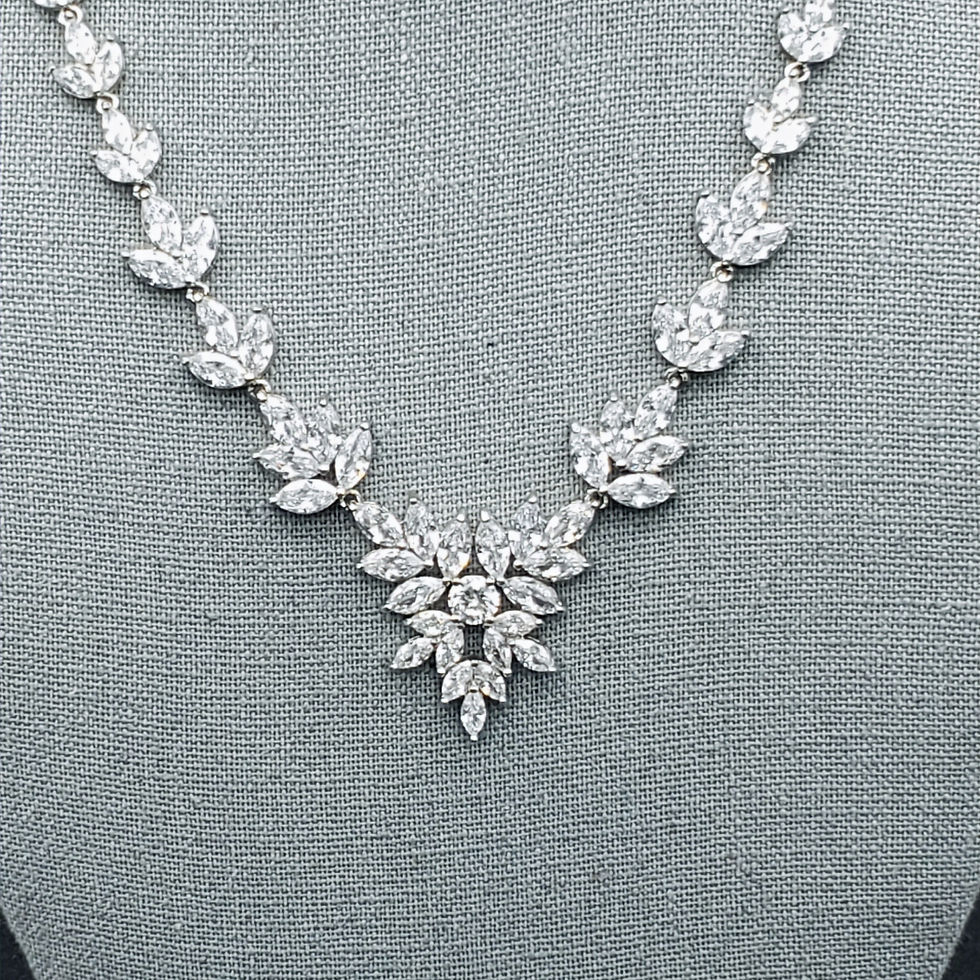Thumbnail: JCM Jacmel CZ Statement Piece Necklace