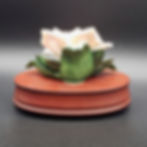 Vintage Meico Porcelain White Rose Music Box Everything Is Beautiful