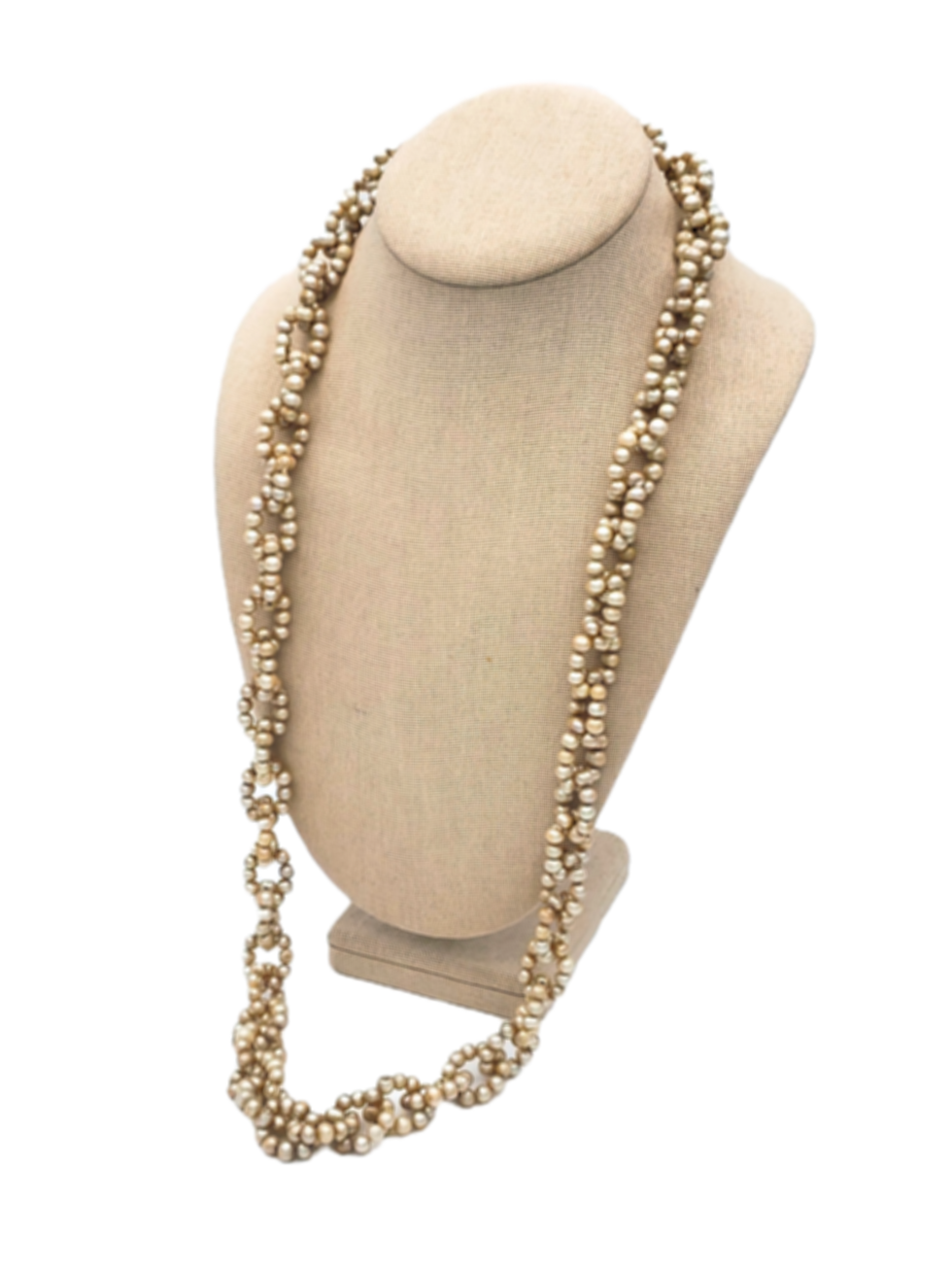 Vintage Freshwater Pearl Loop Link Strand Necklace