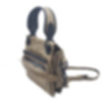 Rebecca Minkoff Croc Embossed Convertible Crossbody Satchel Bag Taupe