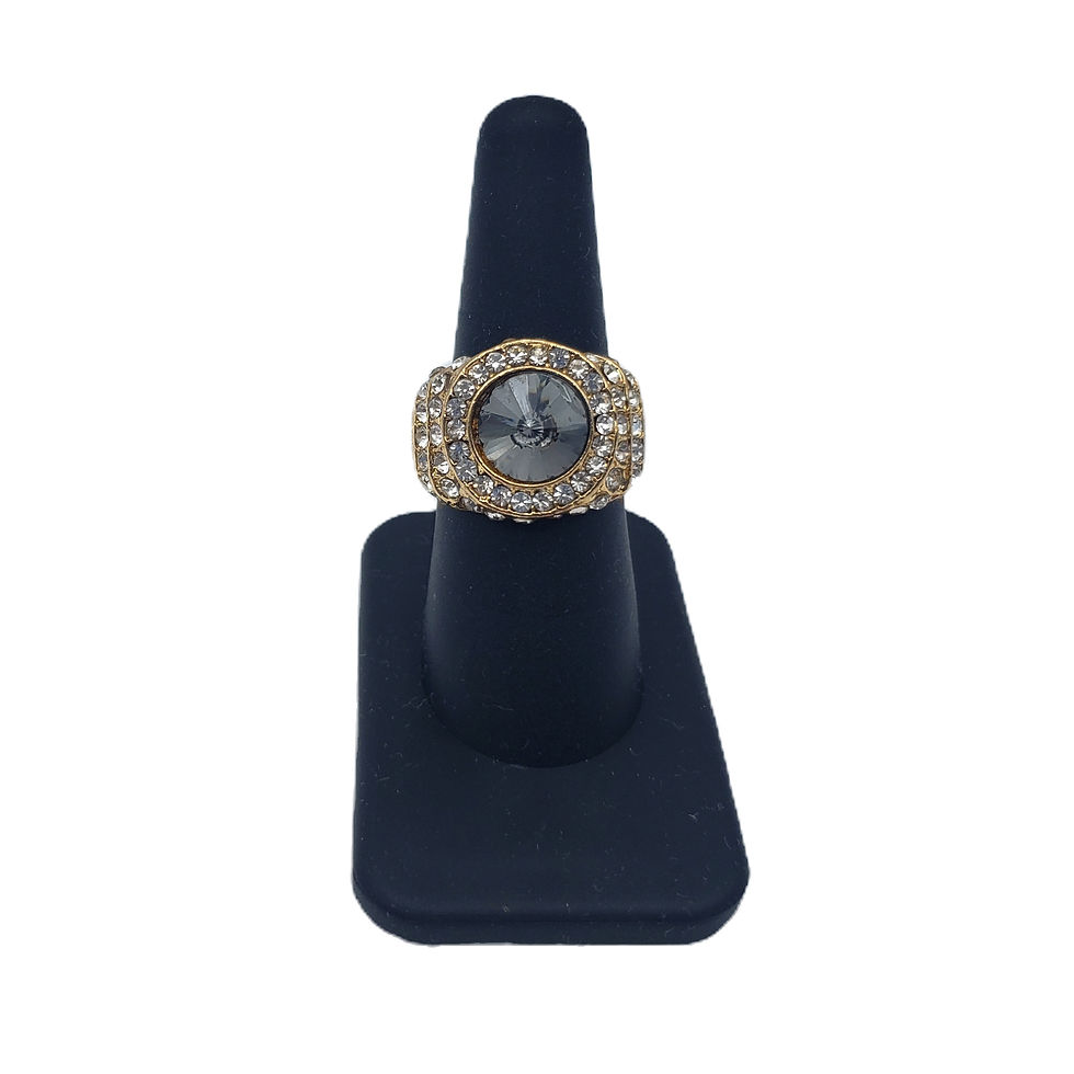Thumbnail: Black Crystal Cocktail Statement Ring