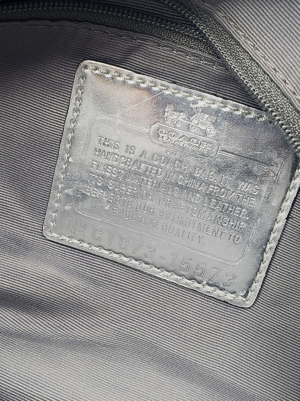 Thumbnail: Coach Maggie Mia Op Art Shoulder Bag label view