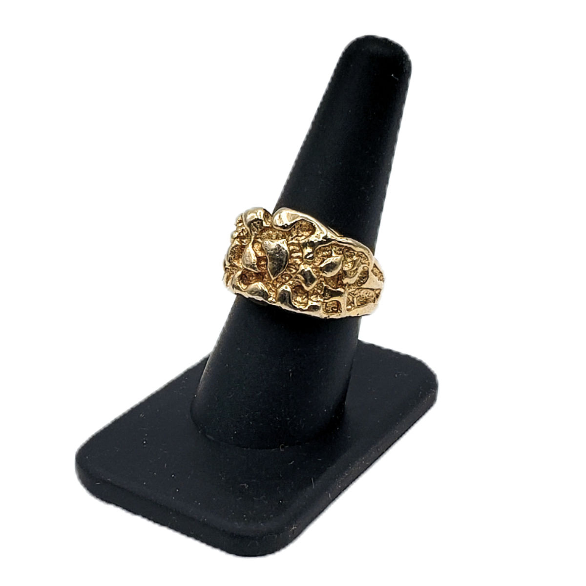 Vintage Heavy Chunky Gold Nugget Ring