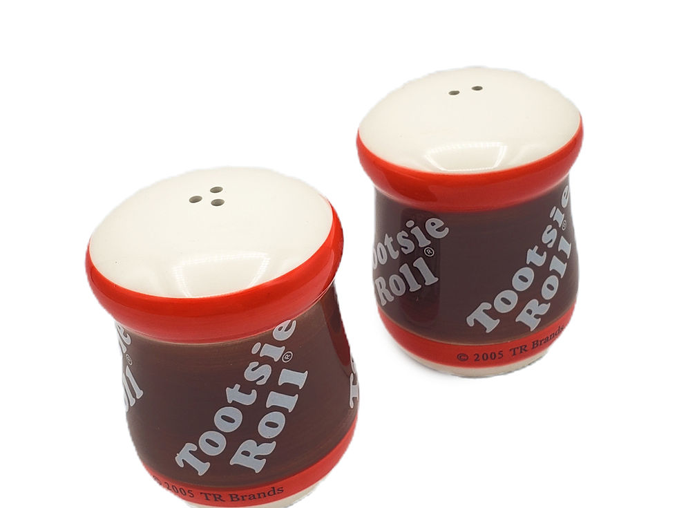 Thumbnail: Tootsie Roll Ceramic Salt and Pepper Shaker Set