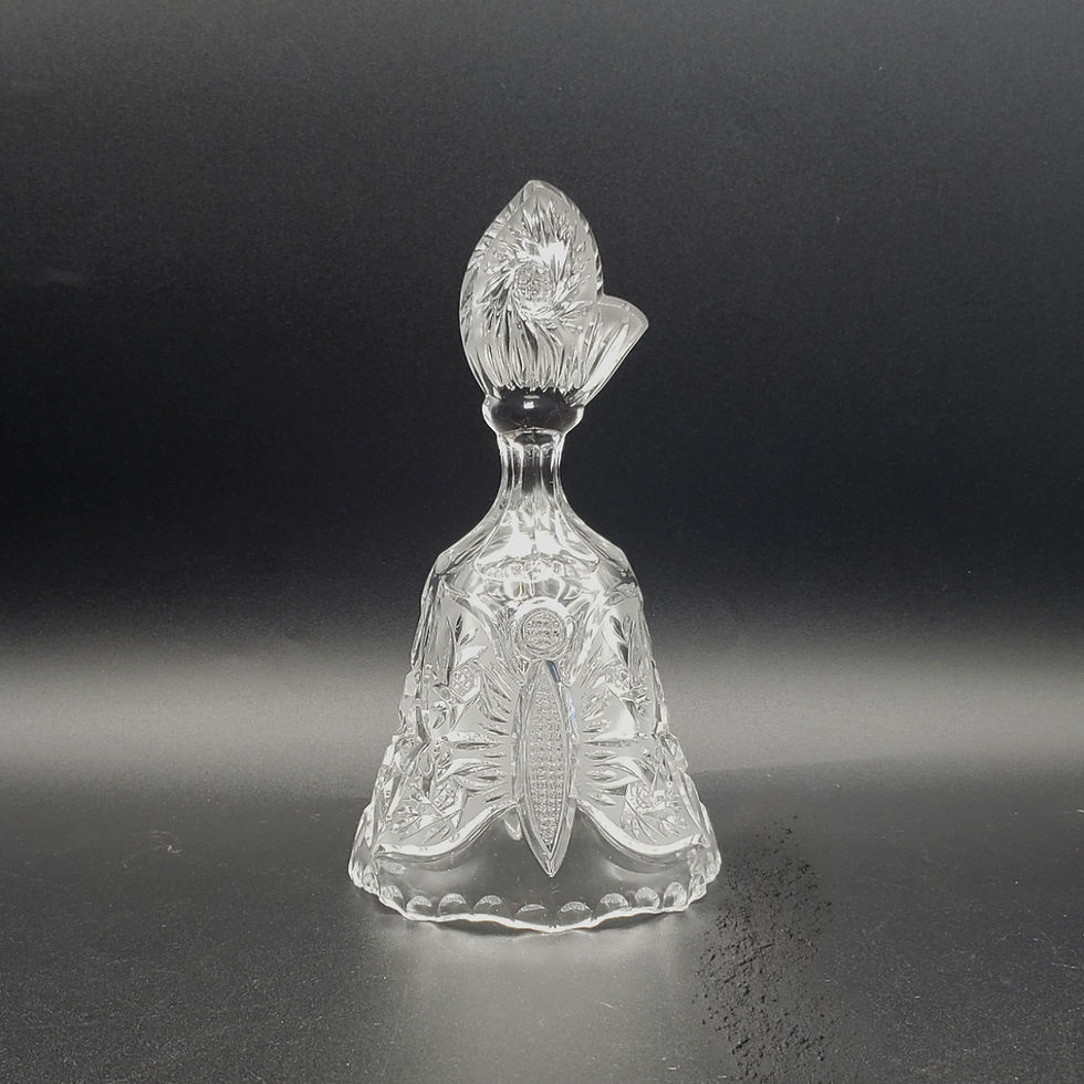 Vtg West Germany Price Creations Cut Lead Crystal Butterfly Bell