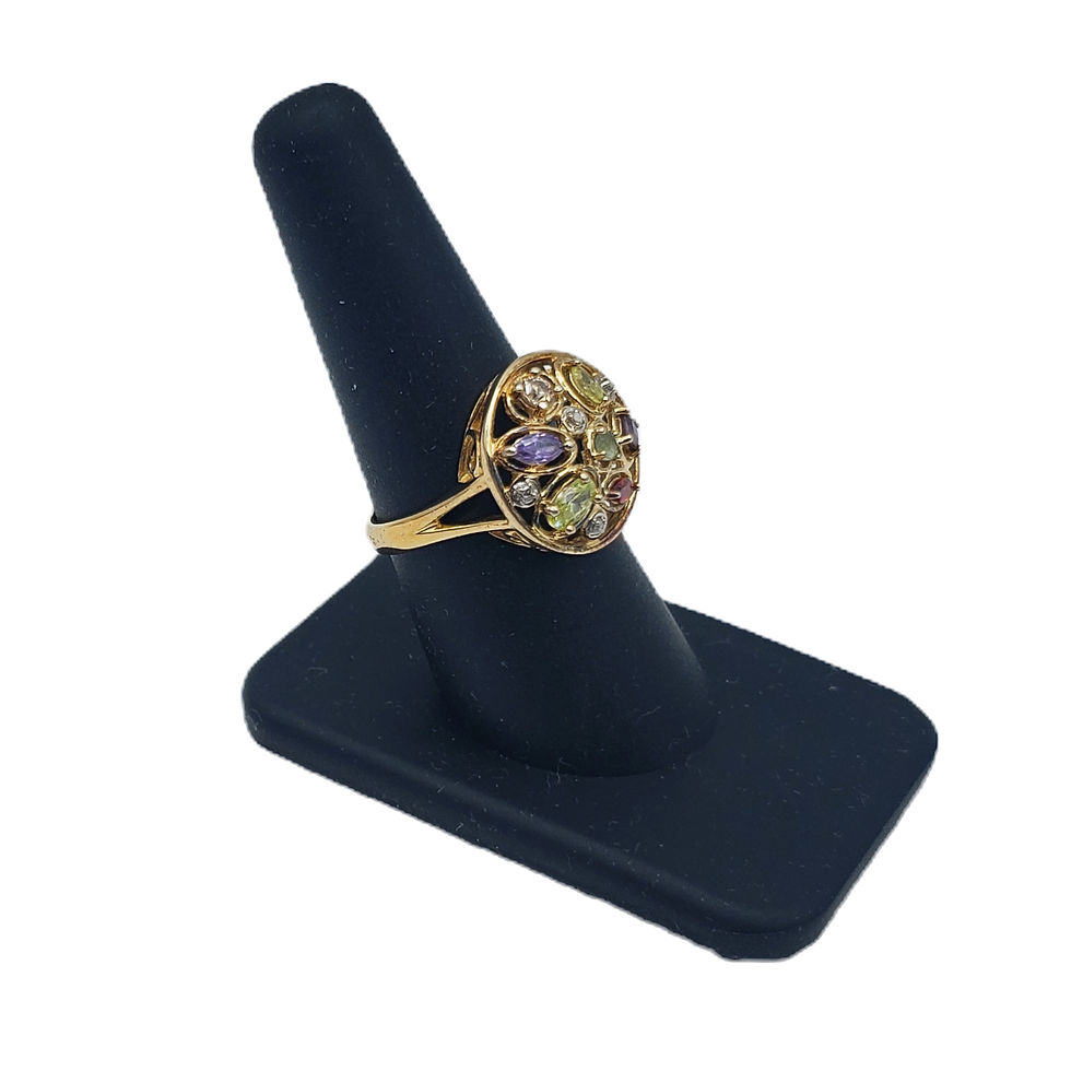 Thumbnail: 925 Silver Mosaic Gemstone Ring