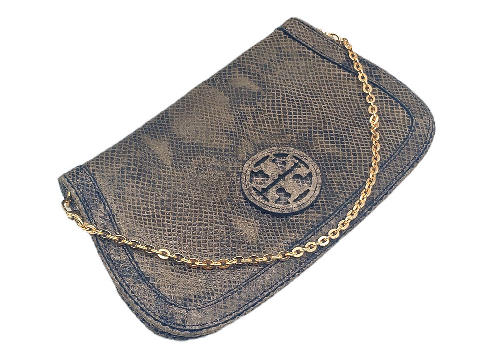 Thumbnail: Tory Burch Amanda Snake Print Clutch Bag