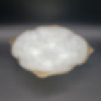 Vintage Anchor Hocking Grape Milk Glass Bowl Gold Rim