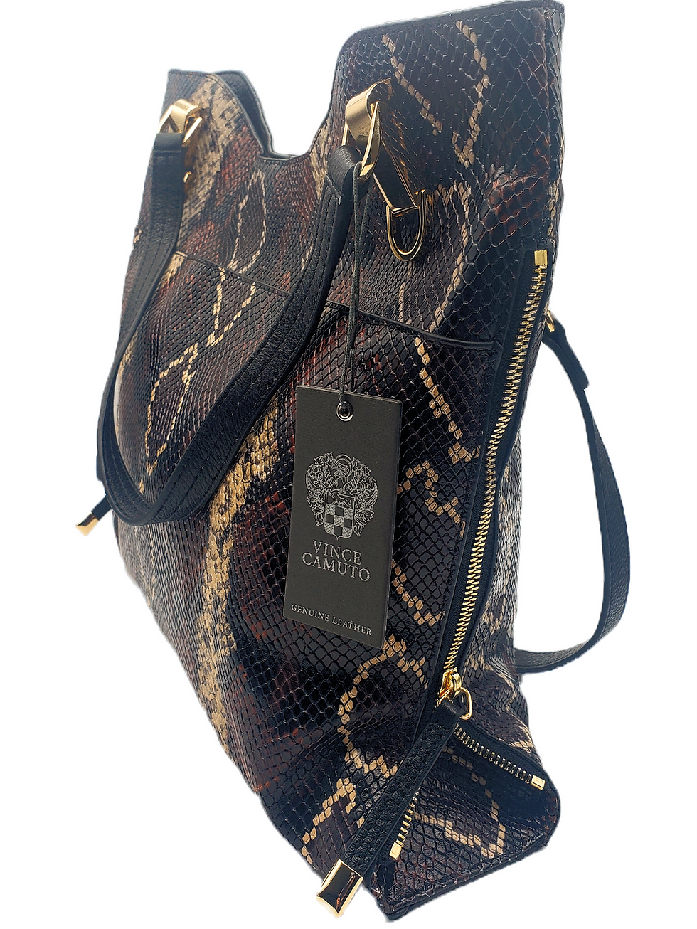 Thumbnail: Vince Camuto Snake Embossed Leather Tote side view