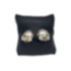 VTG Mid Century Japan Faux Pearl Rhinestone Floral Clip On Earrings .75"