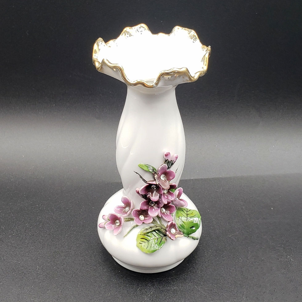 Thumbnail: Vintage Lefton 137 Purple Lilac Bud Vase