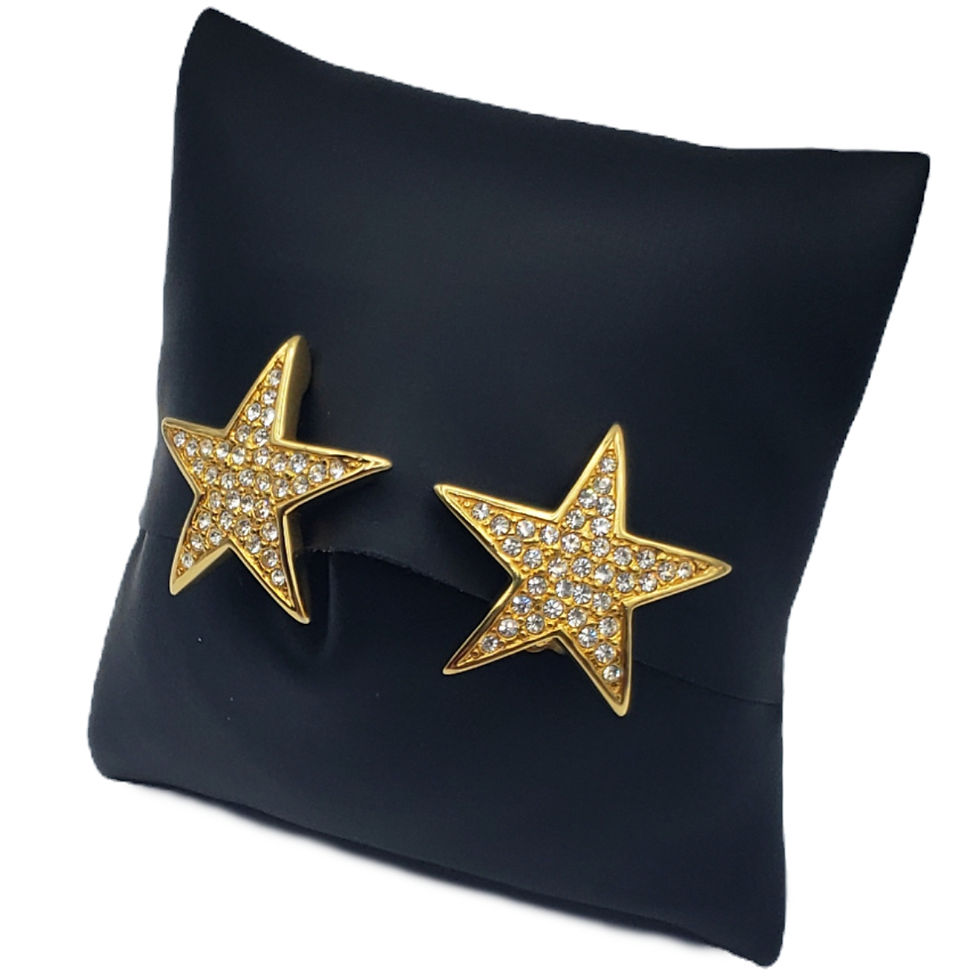 Thumbnail: Vintage Joan Rivers Star Clip Earrings