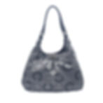 Coach Madison Dotted Op Art Maggie Hobo Bag Silver Gray Turquoise Blue 21215