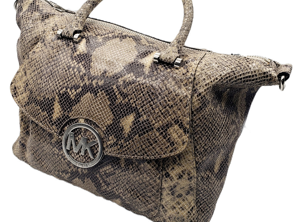 Thumbnail: Michael Kors Fulton Python Embossed Leather Bag