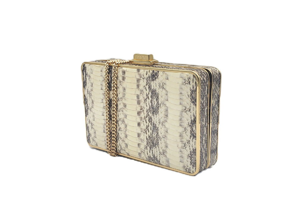 Thumbnail: Michael Kors Snakeskin Evening Bag box purse