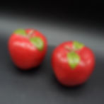 Vintage Red Apple Ceramic Salt and Pepper Shakers Set Mid Century