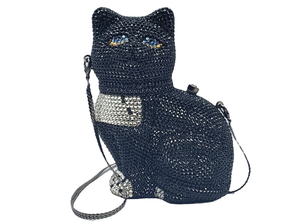 Thumbnail: Rhinestone Encrusted Cat Special Occassion Purse