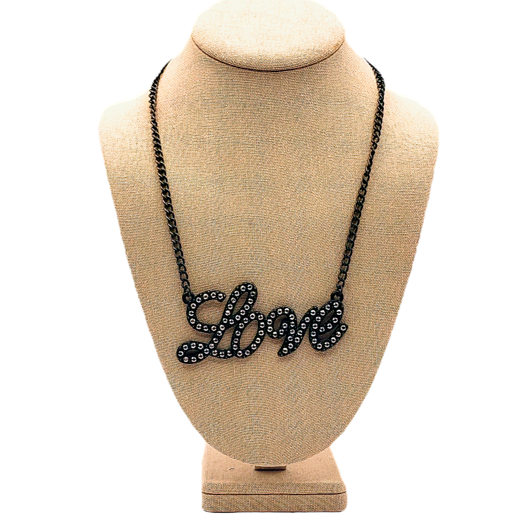 Love Script Pendant Necklace