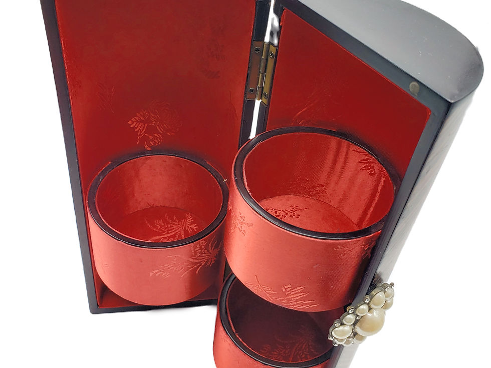 Thumbnail: Bombay Company Cylinder Jewelry Box top view