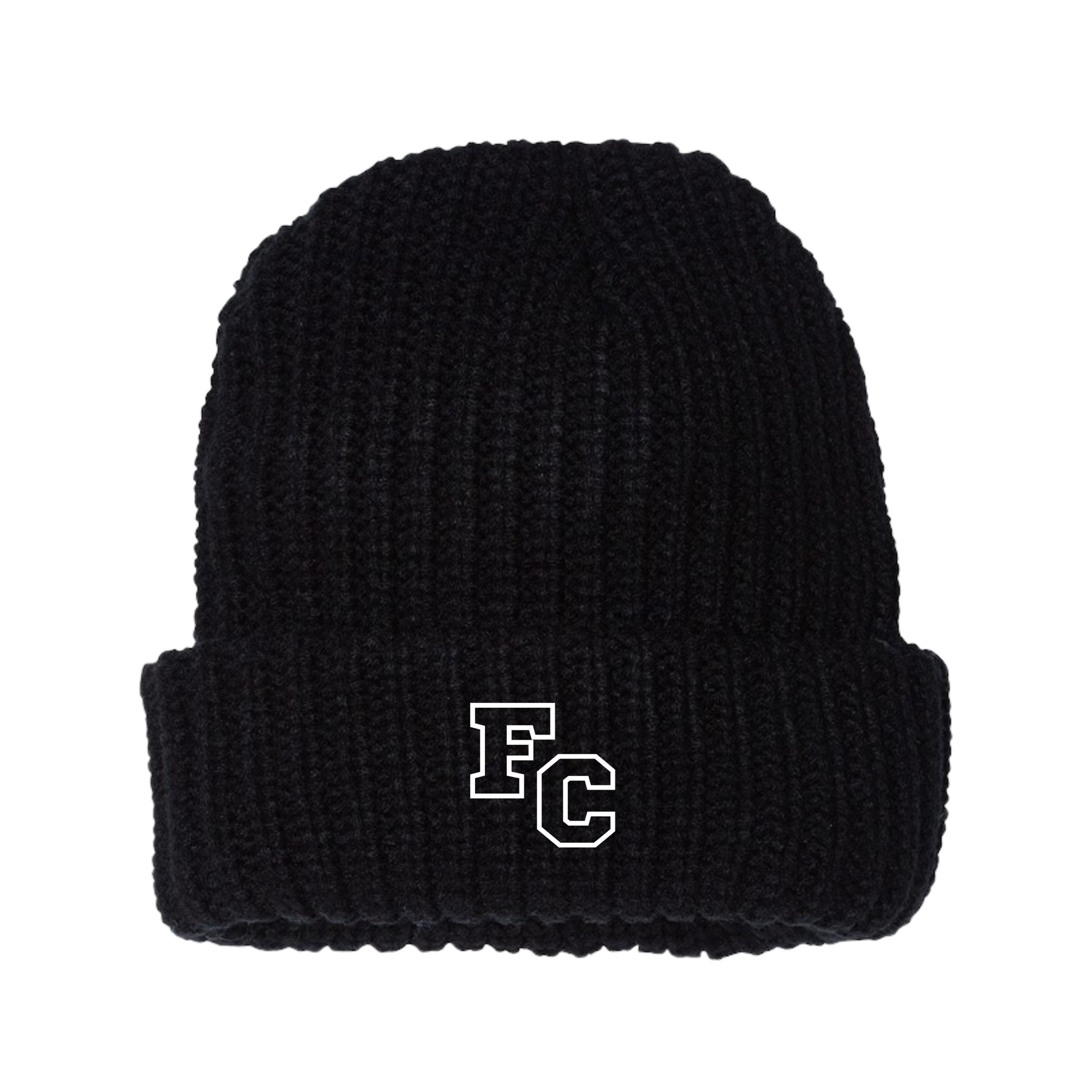FC BLACK KNIT BEANIE