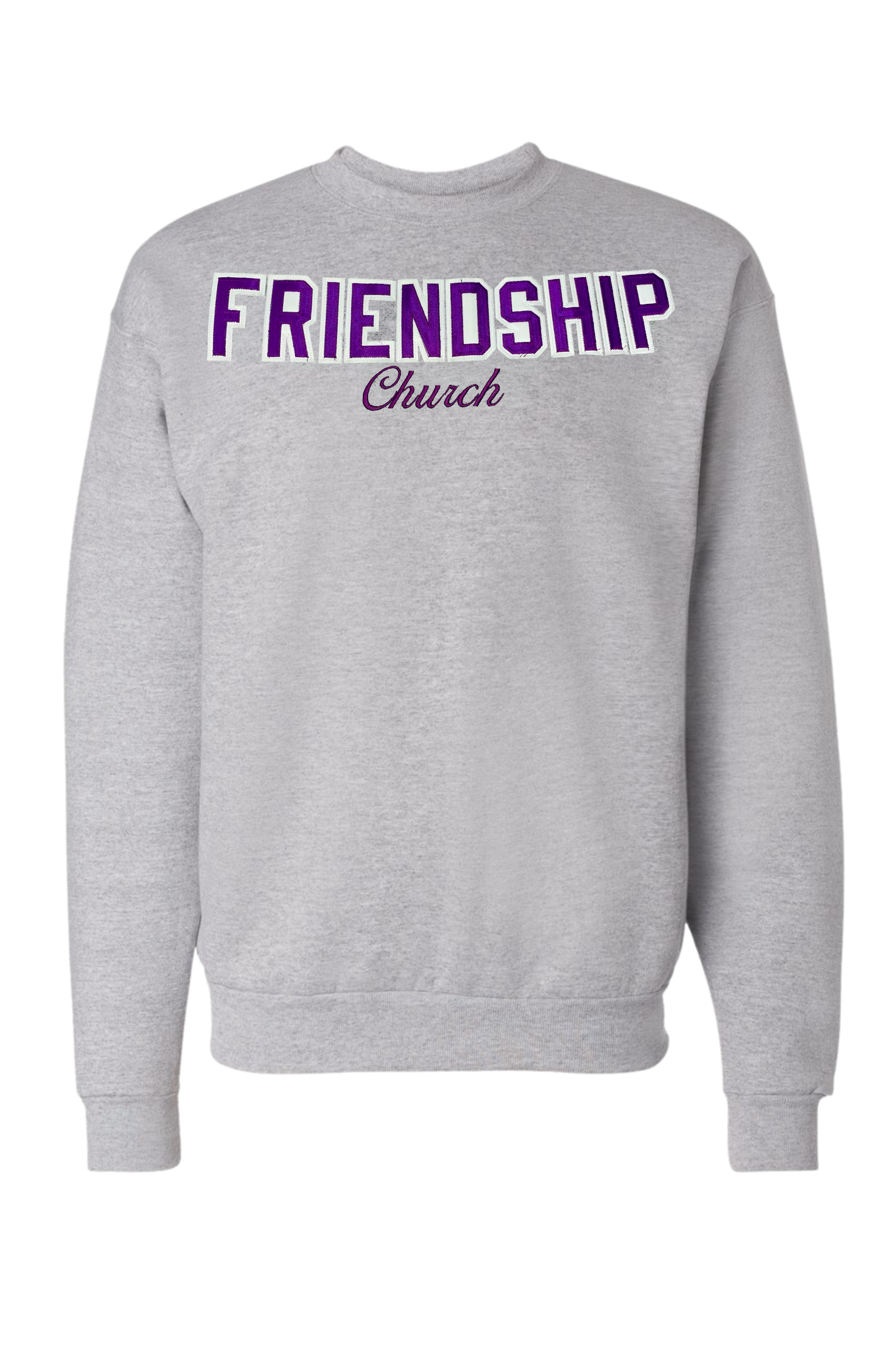 FC GRAY EMBROIDERED CREWNECK