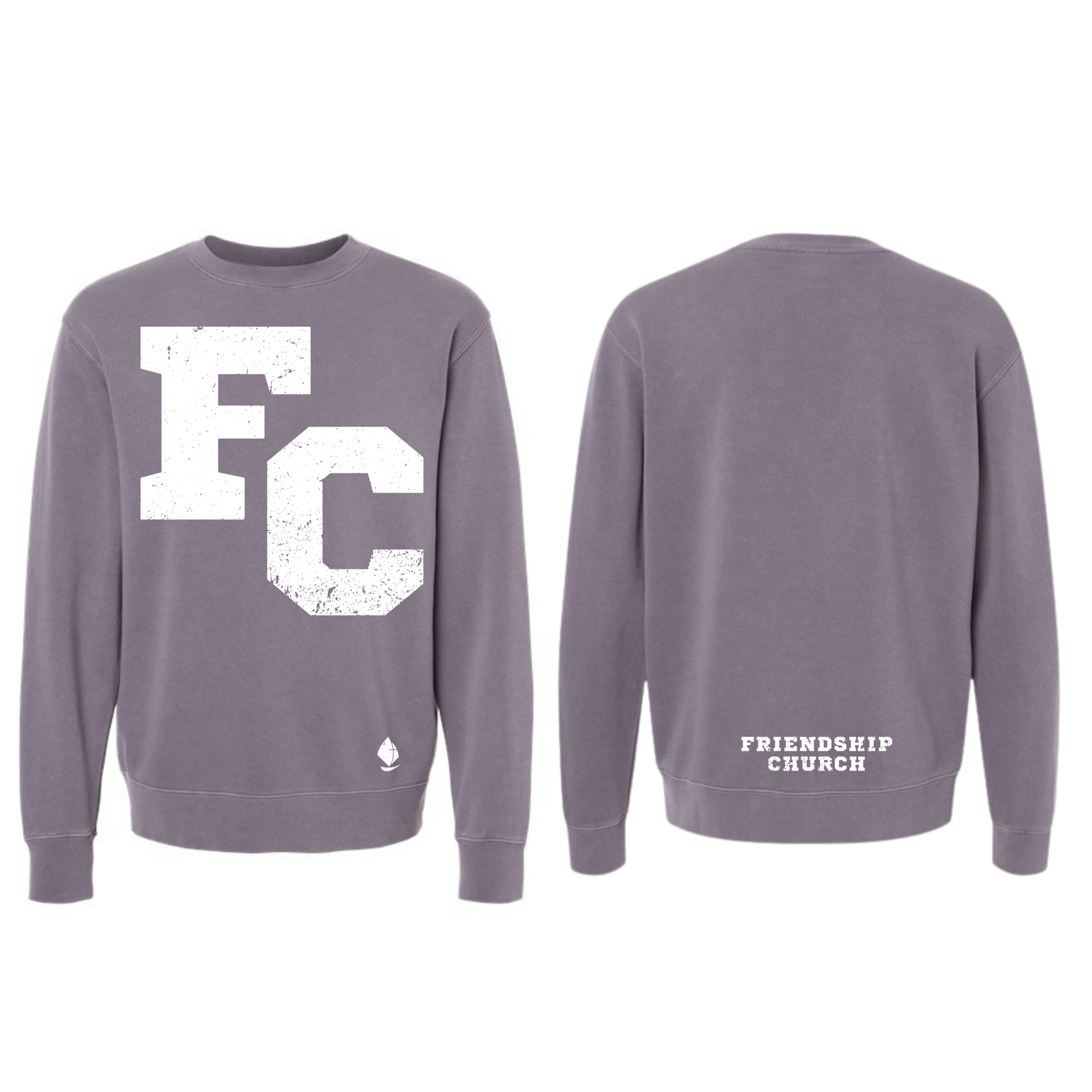 FC PLUM DISTRESSED CLASSIC CREWNECK