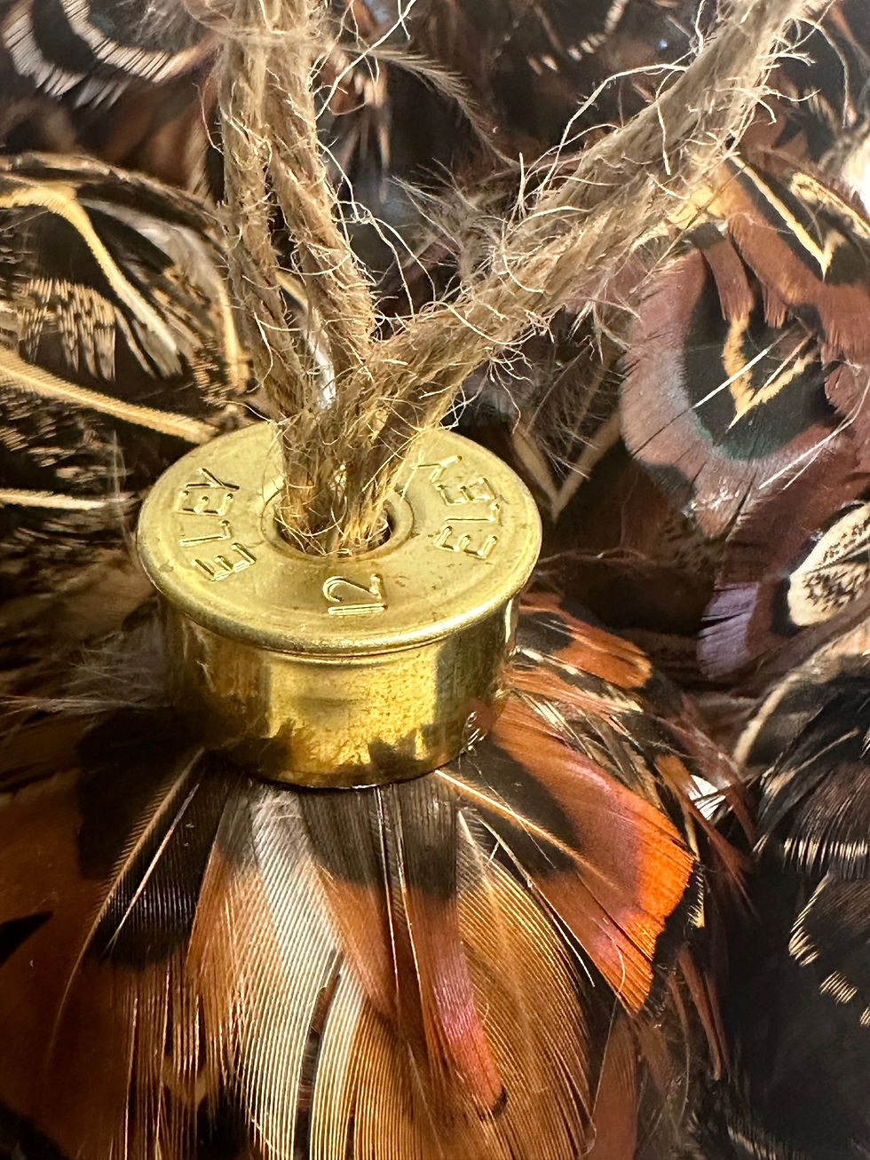 Thumbnail: Set of  4  mixed Feather Baubles