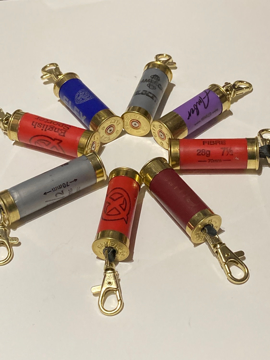 Shotgun Cartridge Keyrings 