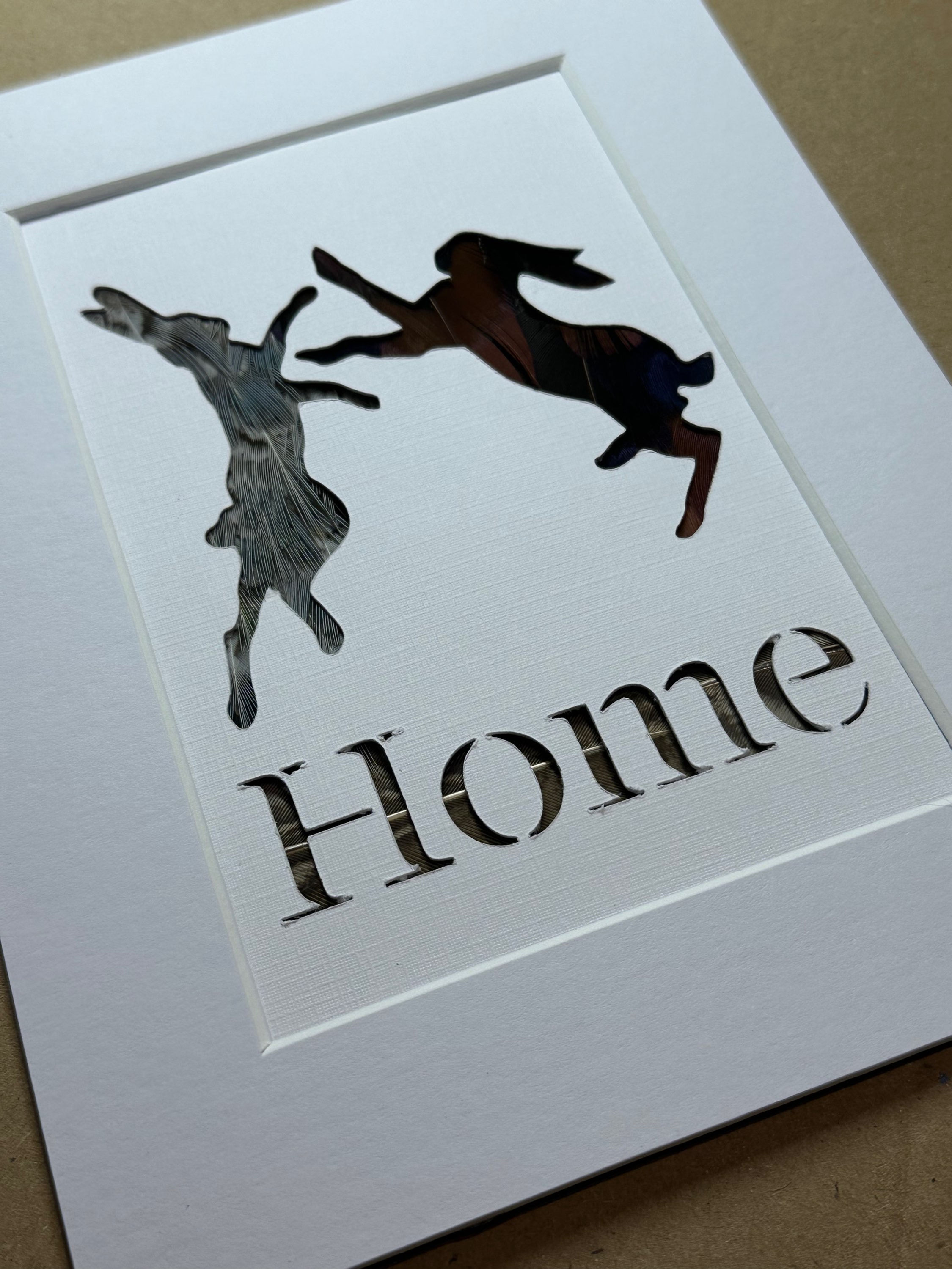 Hare home with frame 