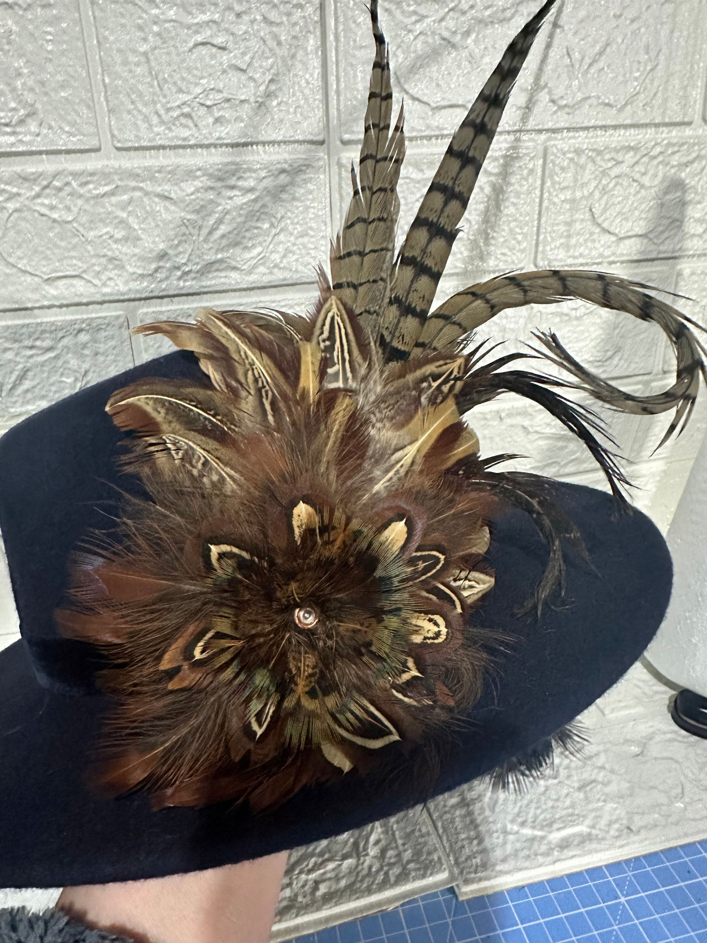 Large set of Pheasant Feather Hat Pin
