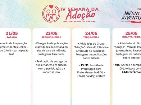 Programação VIJ/PG: IV Semana da Adoção no Judiciário do Paraná