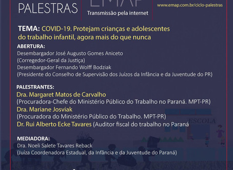 Convite:Live COVID-19 -Protejam Crianças e Adolescentes do Trabalho Infantil,agora mais do que nunca