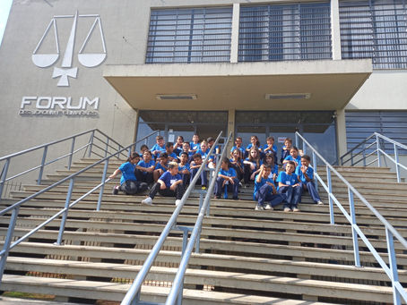 Projeto Justiça se Aprende na Escola: visita dos alunos da Escola Professor Nelson Pereira Jorge