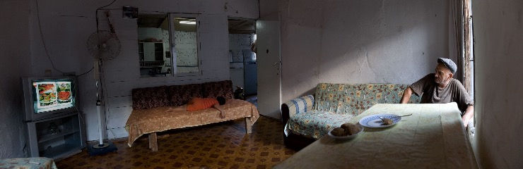 Grandfather and granddaughter, 2008