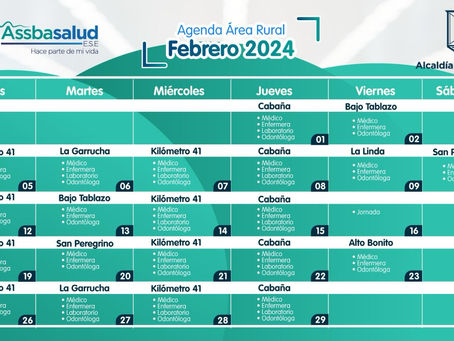Agenda Rural mes de Febrero.