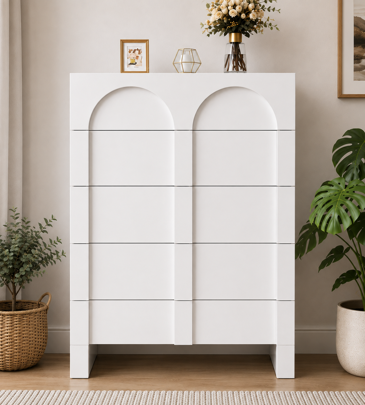 Arch Series 5 Drawer Tallboy
