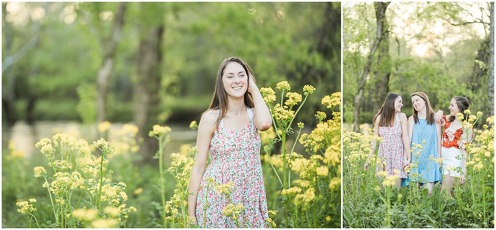 hayes nature preserve senior girls portraits huntsville alabama