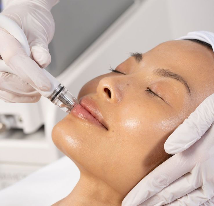 DiamondGlow facial treatment exfoliating and infusing skin at Lévy Aesthetics in Bellevue