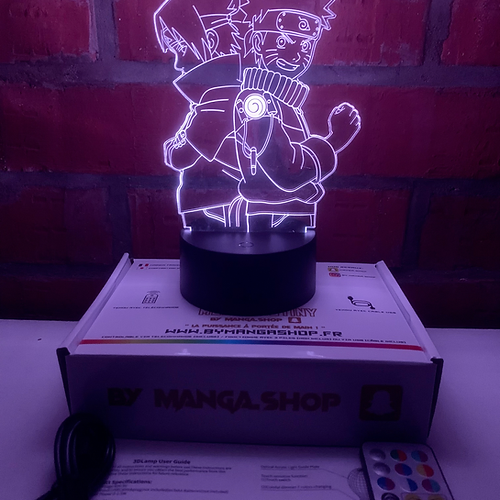 Lampe 3D LED - SASUKE / NARUTO - dos