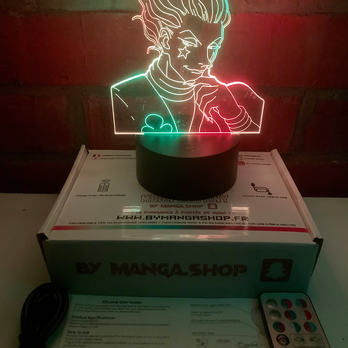 Lampe 3D LED - HISOKA HXH - dos