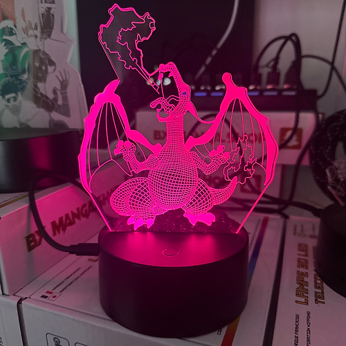 Lampe 3D LED - DRACAUFEU