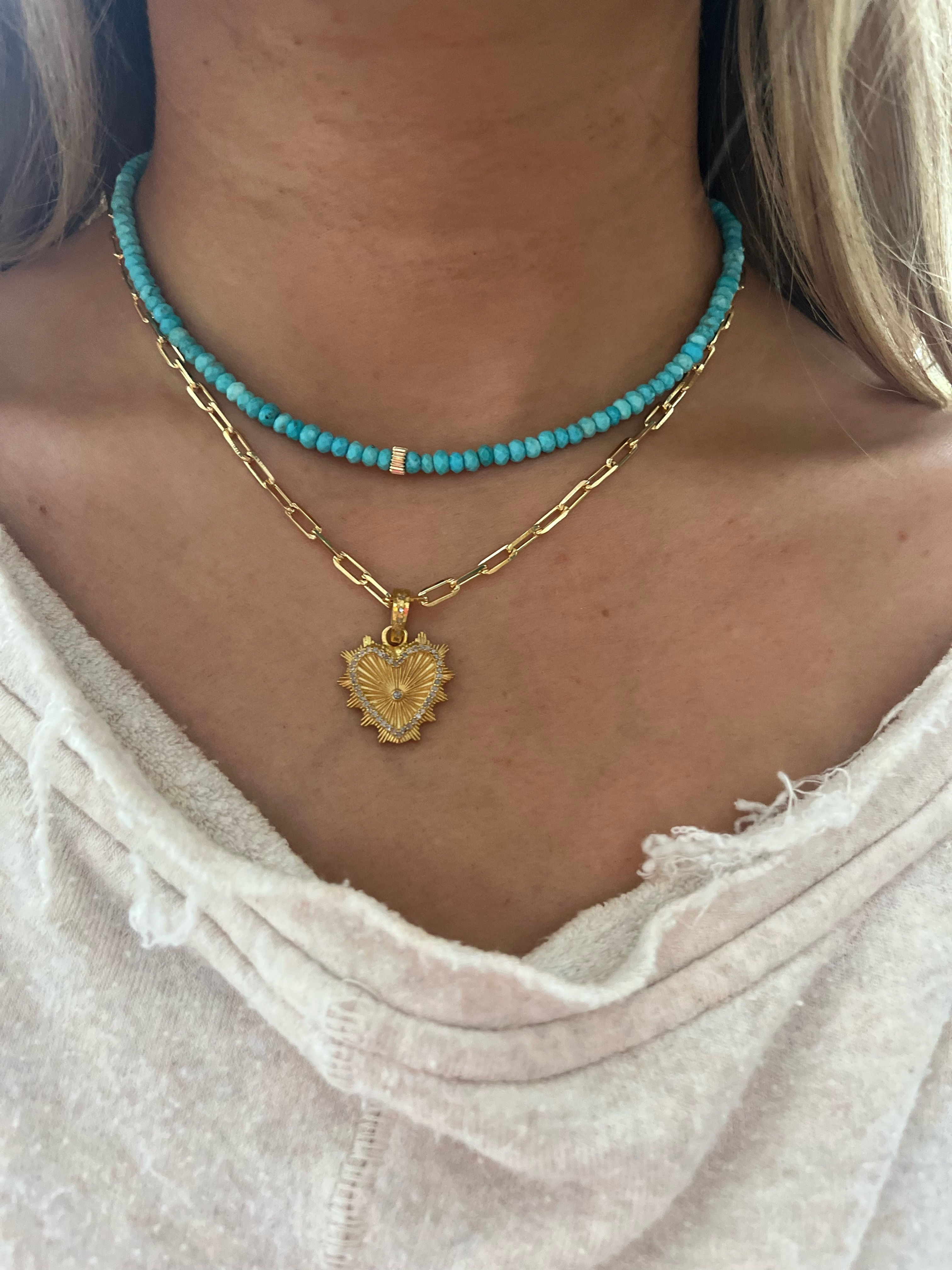 Verona Turquoise Beaded Necklace