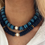 Thumbnail: Navy Blue Chunky Freshwater Pearl Necklace