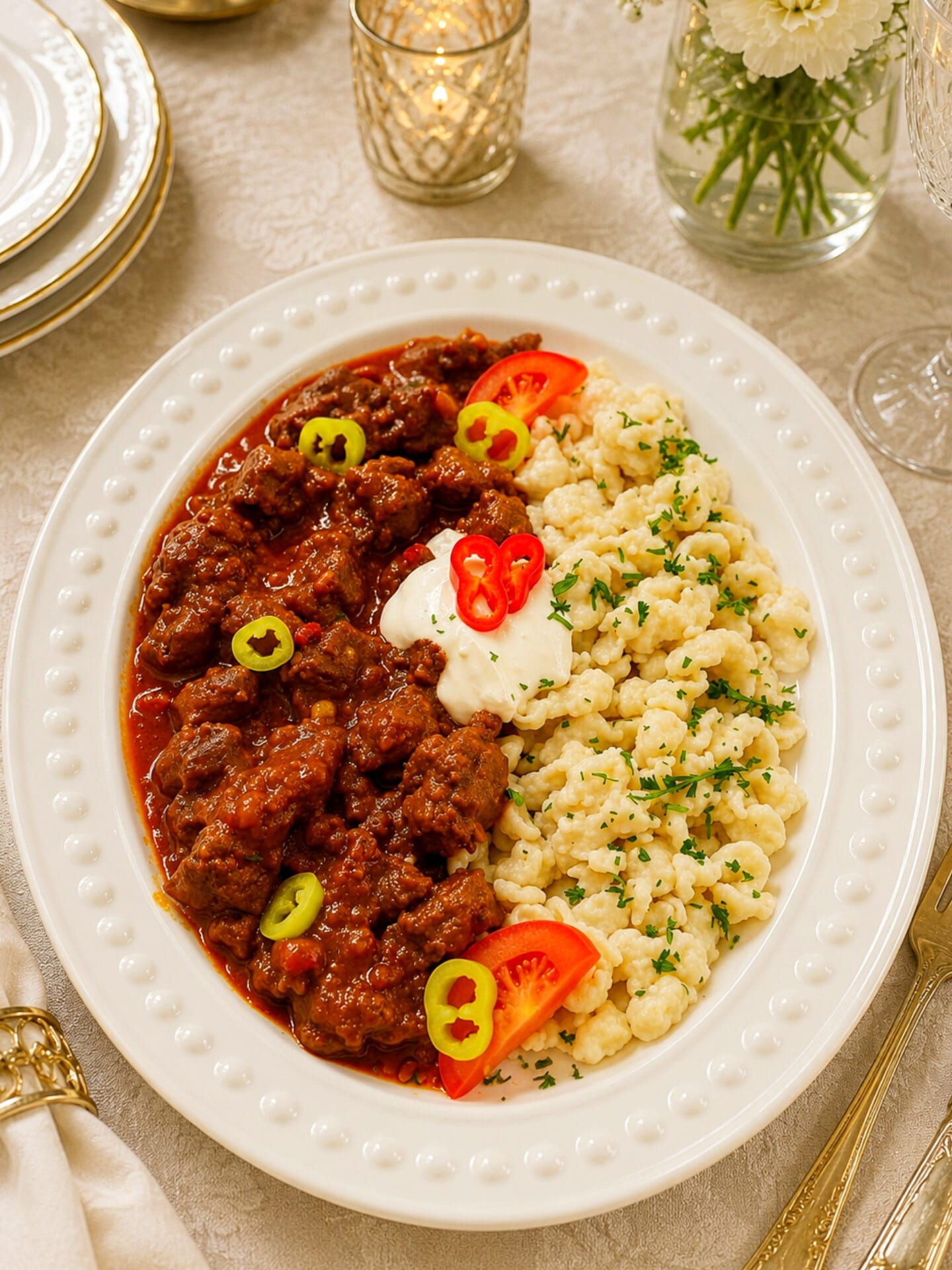 Hungarian Beef Stew (6 ppl)