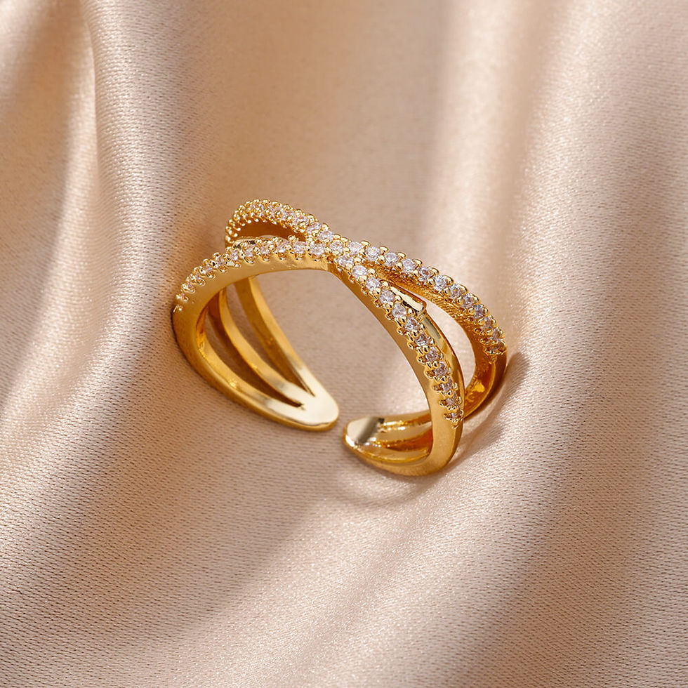 Thumbnail: Stainless Steel Belt Rings For Women Zircon Adjustable Belt Finger Ring Femme Ge