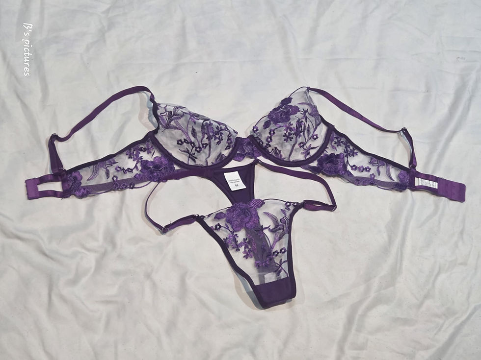 Thumbnail: Metallic Purple Lace Set